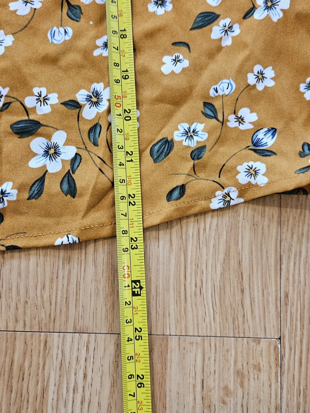 Mustard Floral Long-Sleeve Blouse W/ Ruffle Neck And Sleeves - Picture 4 of 9